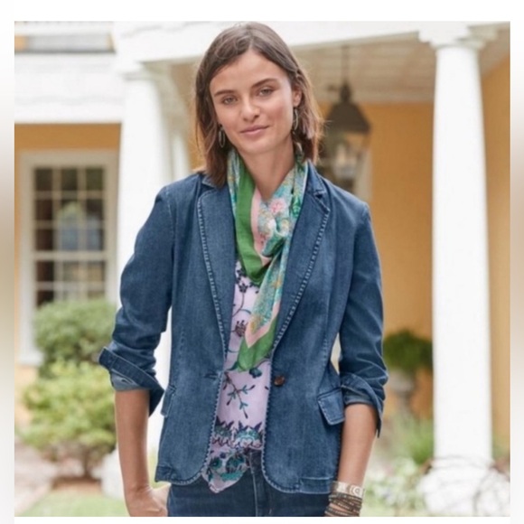 Sundance Denim Jacket Blazer. Women Sz-6 NWT | Blue | Classic | Timeless. - Picture 6 of 15